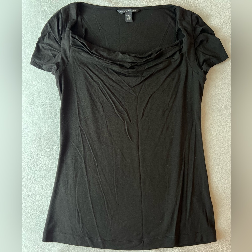 Banana Republic Black Short Sleeve Top